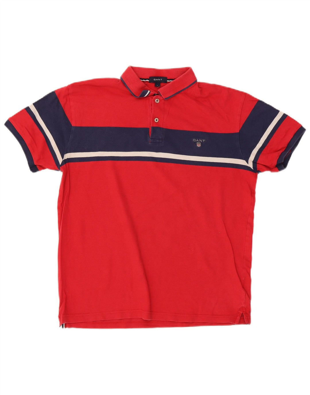Gant Polo De Algodón Con Bloques De Color Rojo Grande Para Hombre