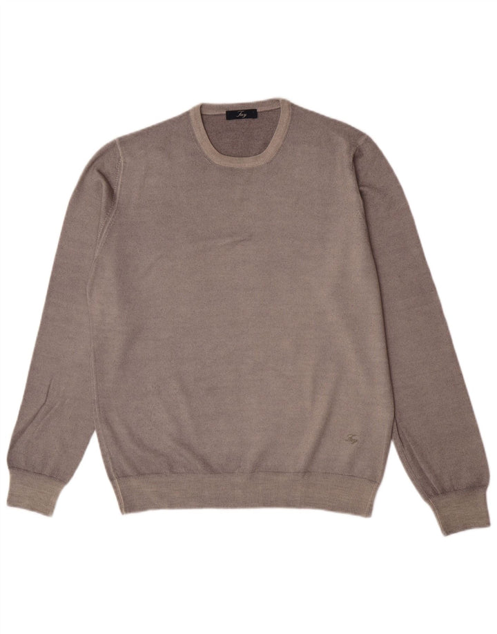 Fay Jersey de cuello redondo para hombre IT 48 Gris medio