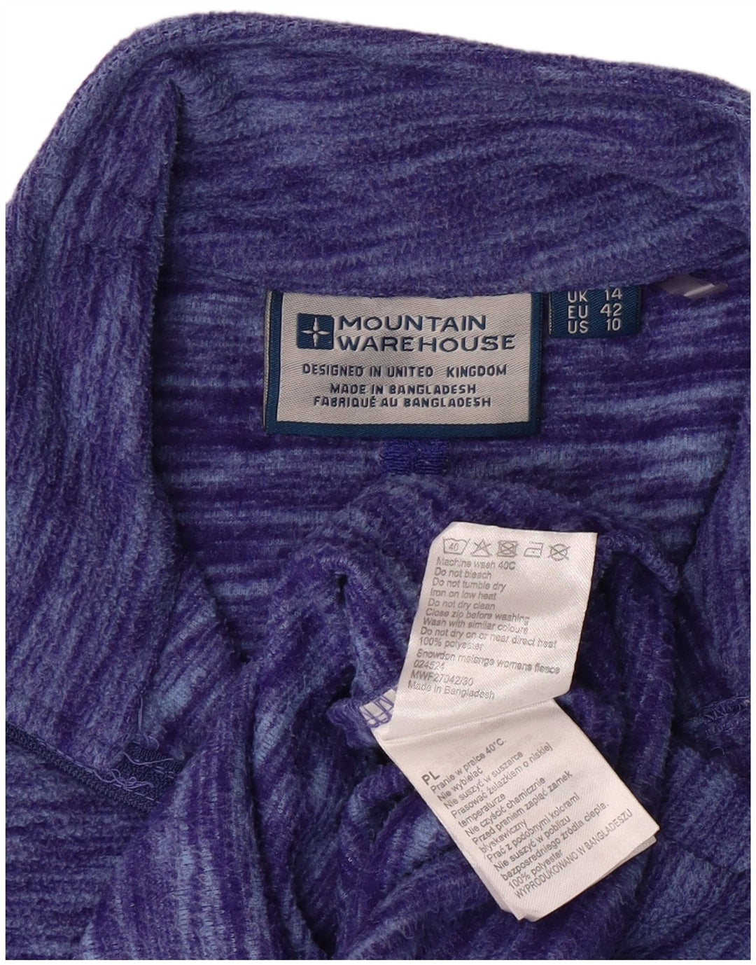 Jersey polar para mujer Mountain Warehouse UK 44 Poliéster morado grande