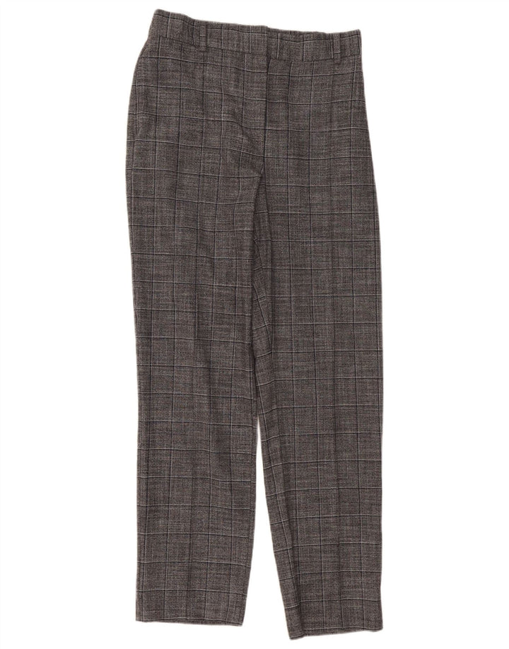 Marks & Spencer Pantalones chinos para mujer UK 12 Medium W30 L30 Grey Check