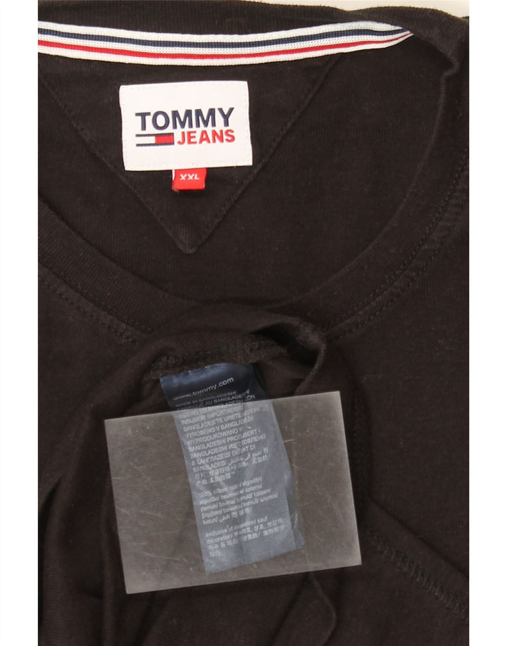 TOMMY HILFIGER Camiseta de manga larga para hombre 2XL Algodón negro