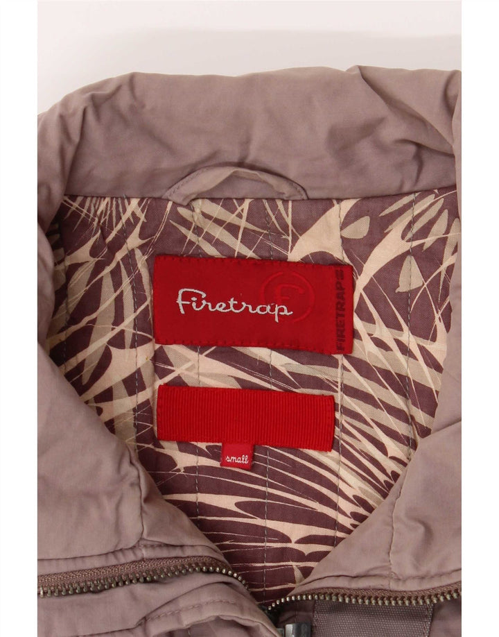 Firetrap Chaqueta Bomber para Mujer UK 10 Small Gris Algodón