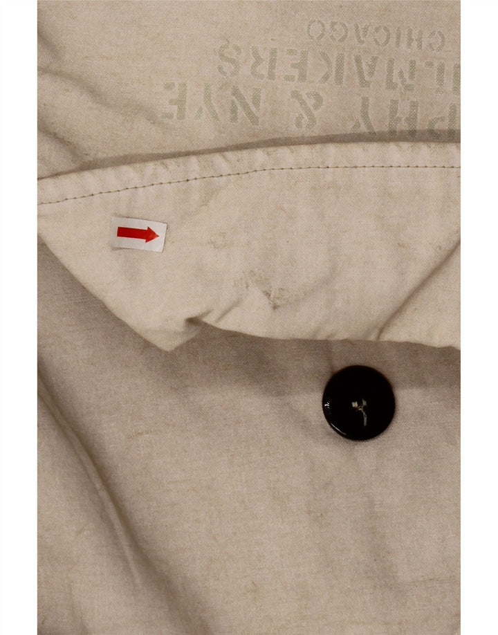 MURPHY & NYE Abrigo cruzado para mujer UK 44 Algodón beige medio