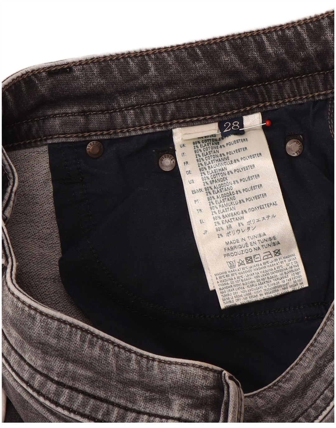 Vaqueros Slim Mujer Diesel W28 L32 Gris
