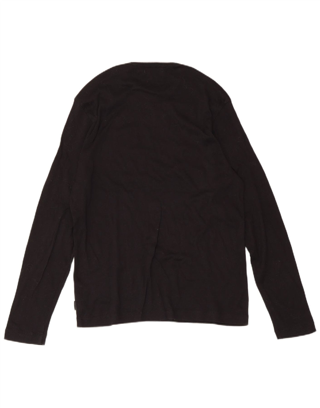 Calvin Klein Jersey de cuello redondo para hombre, suéter de algodón negro mediano