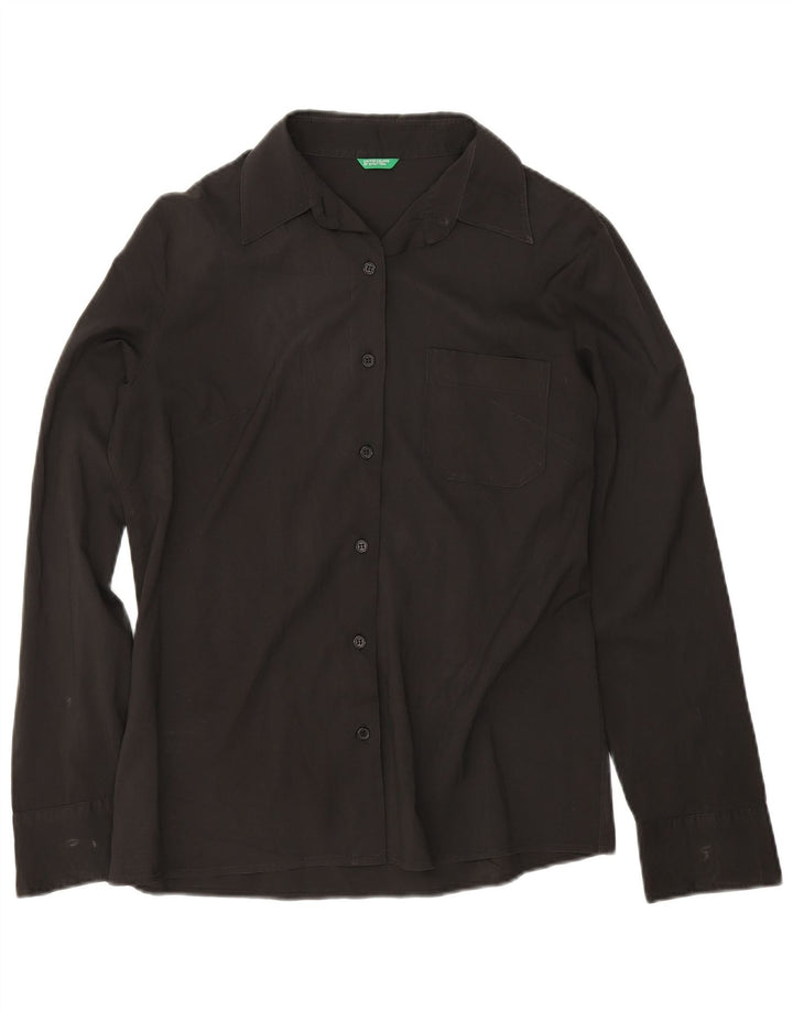 Camisa Benetton Mujer ES 46 Grande Negro