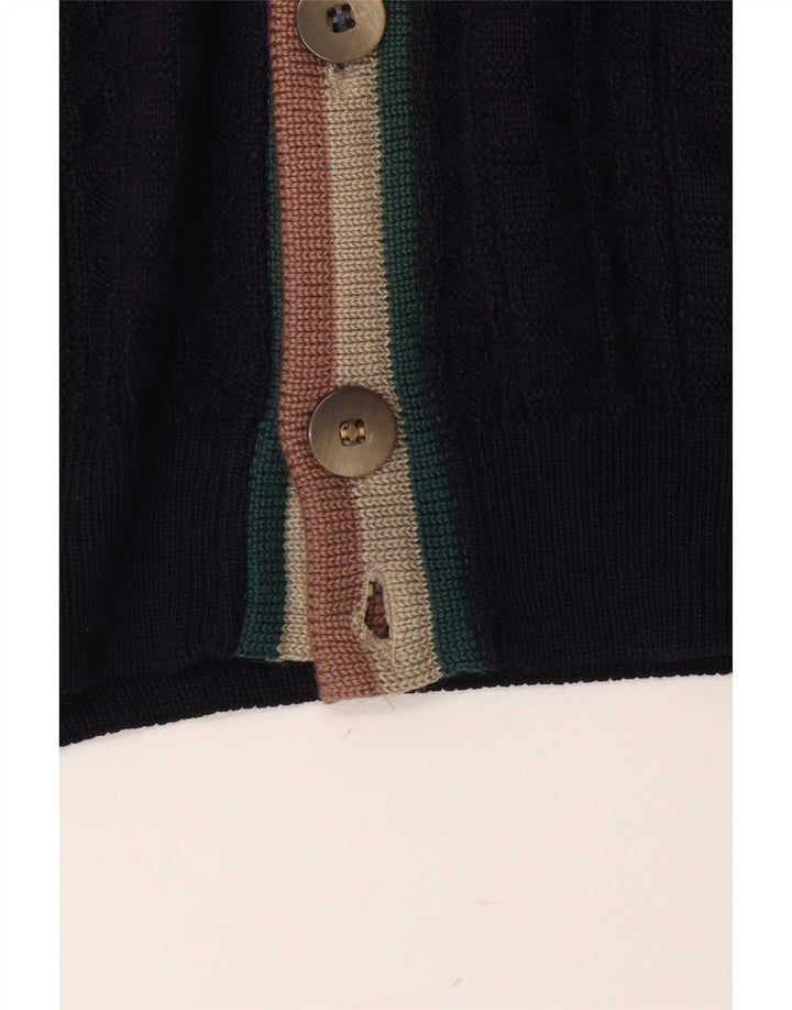 Il Granchio - Cárdigan para hombre, talla grande, azul marino