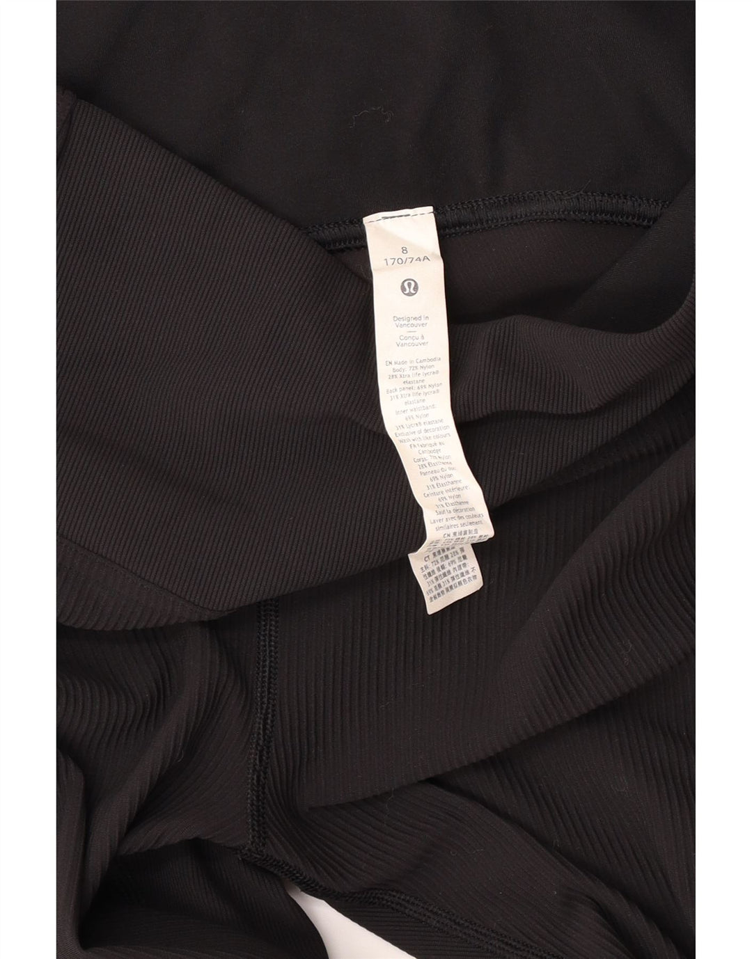 LULULEMON Leggings para mujer US 8 Mediano Negro Nylon