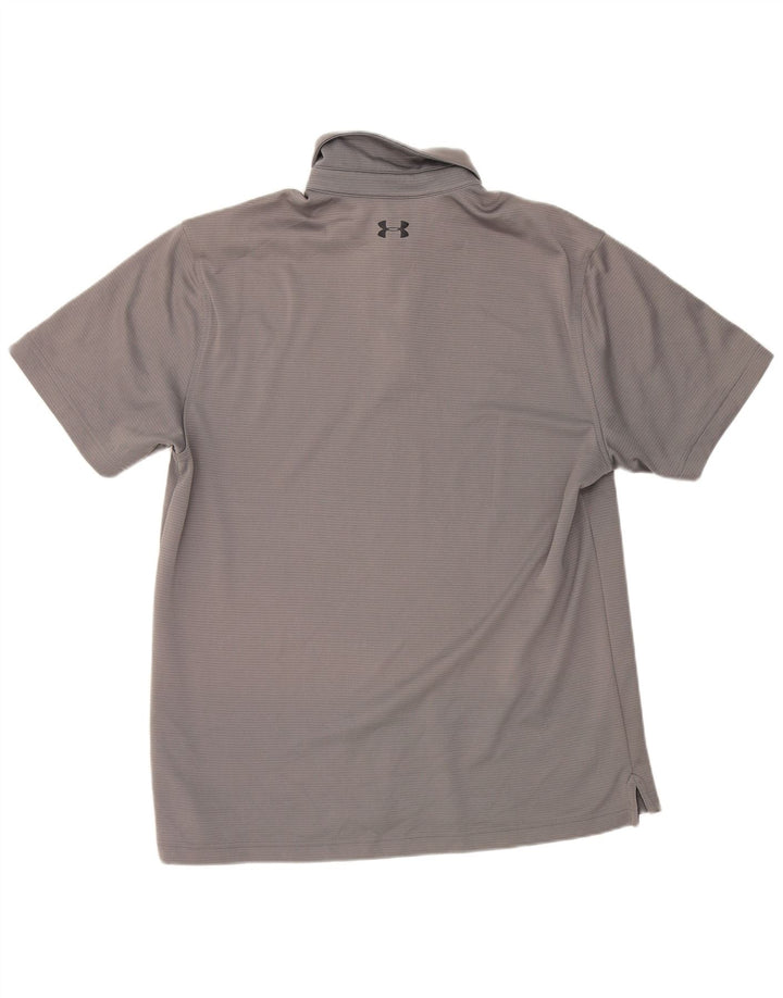 Under Armour Polo Heat Gear para hombre, talla grande, gris