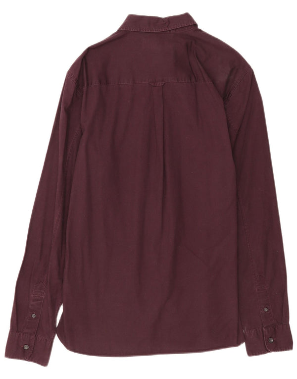 Camisa All Saints Hombre Small Borgoña Algodón