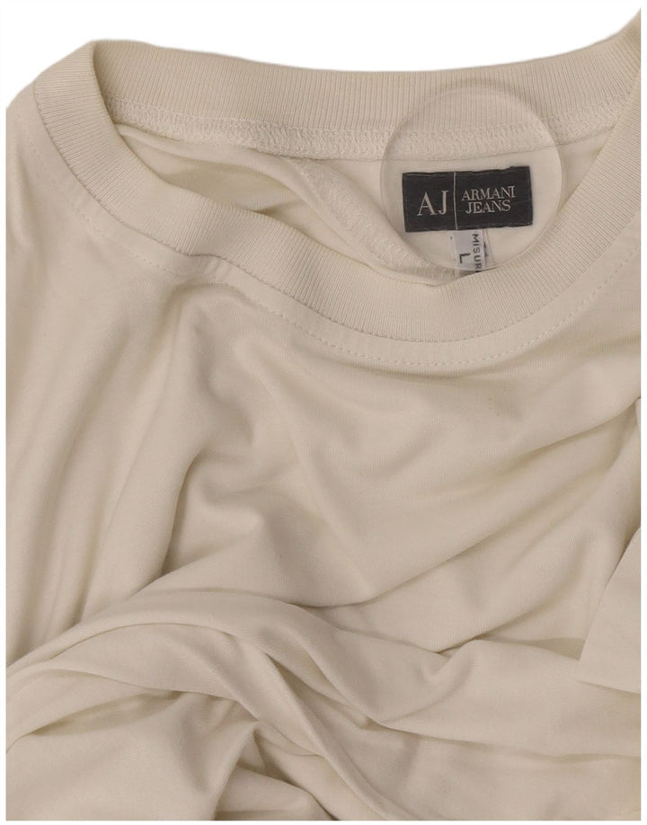 Armani Jeans Hombre Camiseta Top Grande Blanco