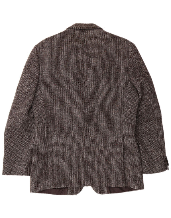 ST MICHAEL Chaqueta Blazer para Hombre UK 40 Grande Gris Herringbone Classic