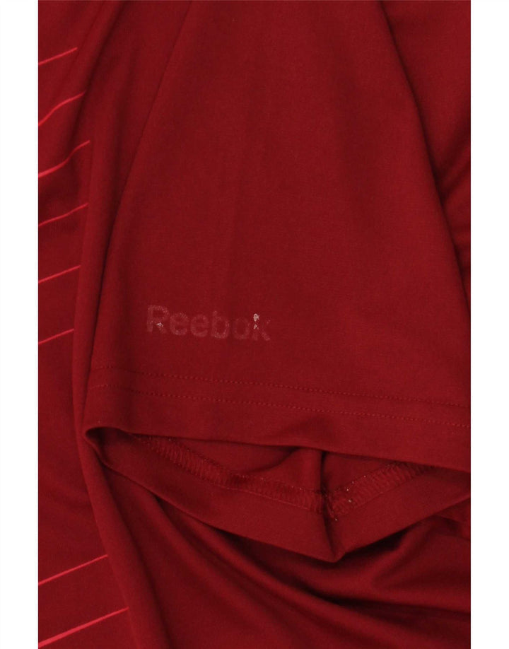 Reebok Camiseta gráfica para hombre Top Small Borgoña Poliéster