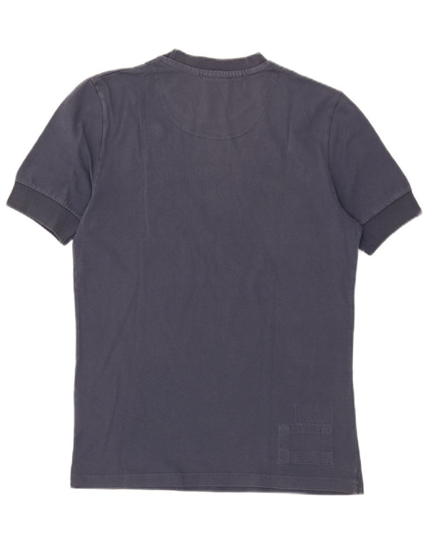 Aeronautica Militare Camiseta gráfica para hombre Top Medium Azul marino Algodón