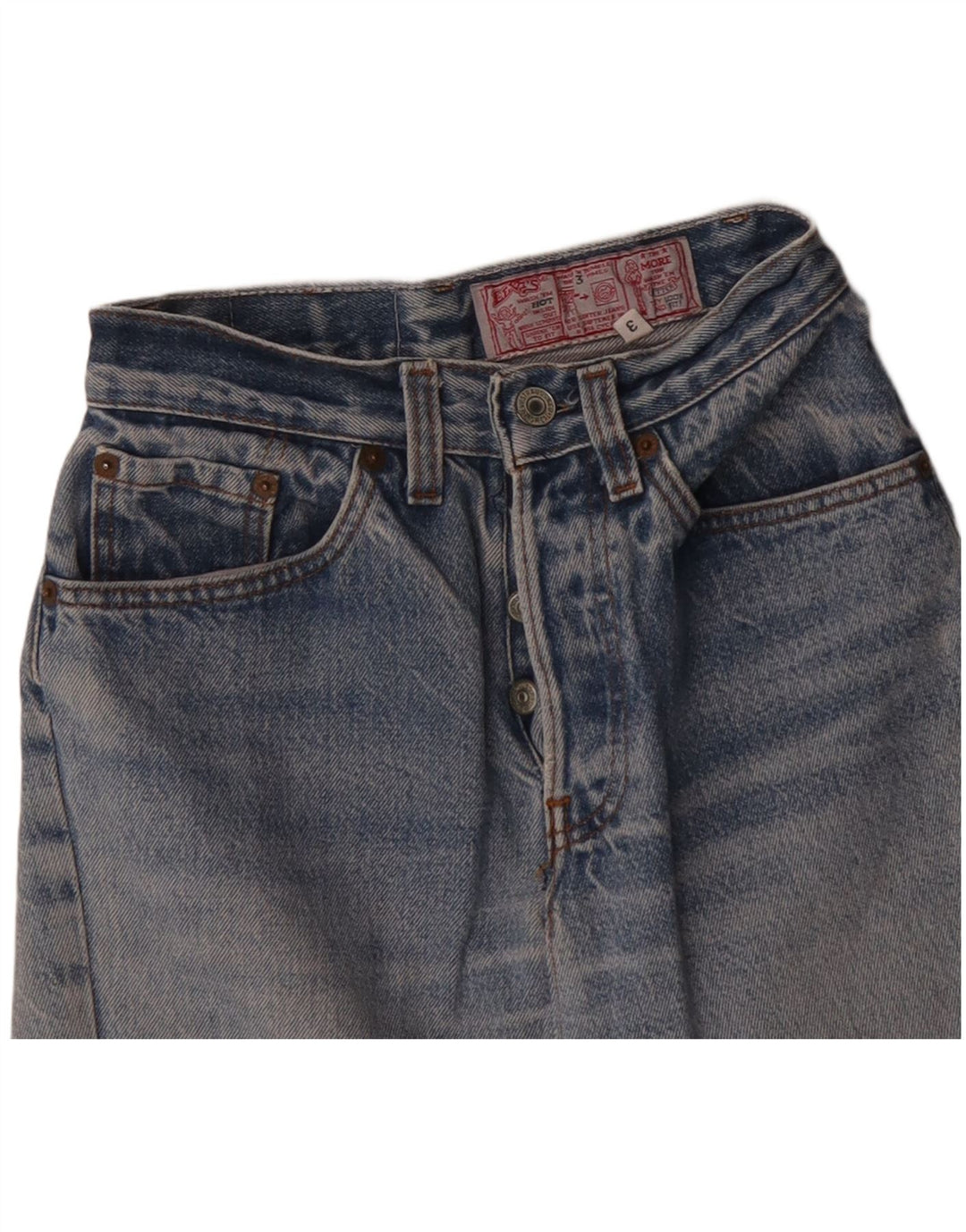 Levi's Minifalda vaquera de cintura alta para mujer US 3 XS W22 azul