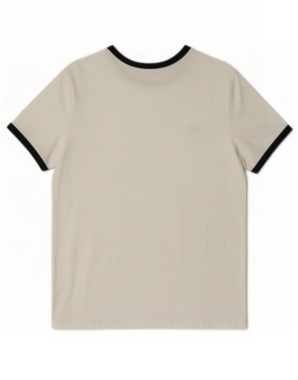 Fred Perry Camiseta De Hombre Top XL Algodón Color Block Blanco