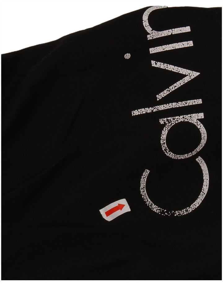 CALVIN KLEIN Bañador con estampado gráfico para hombre, talla grande, poliéster negro