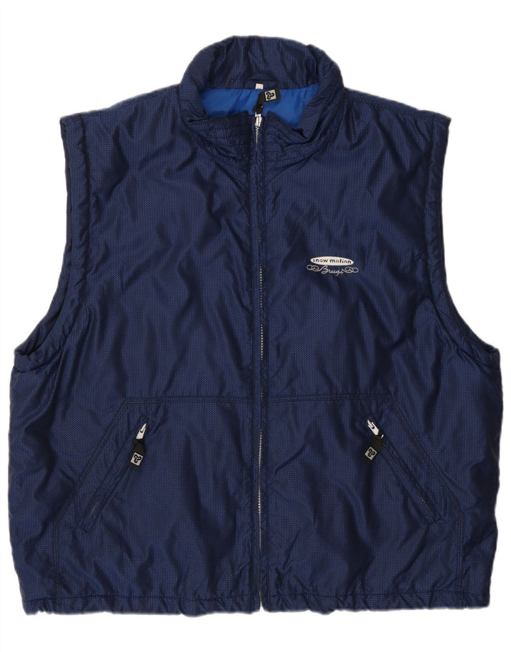 Brugi Chaqueta de esquí sin mangas para hombre UK 44 2XL Azul marino Cuadros Invierno