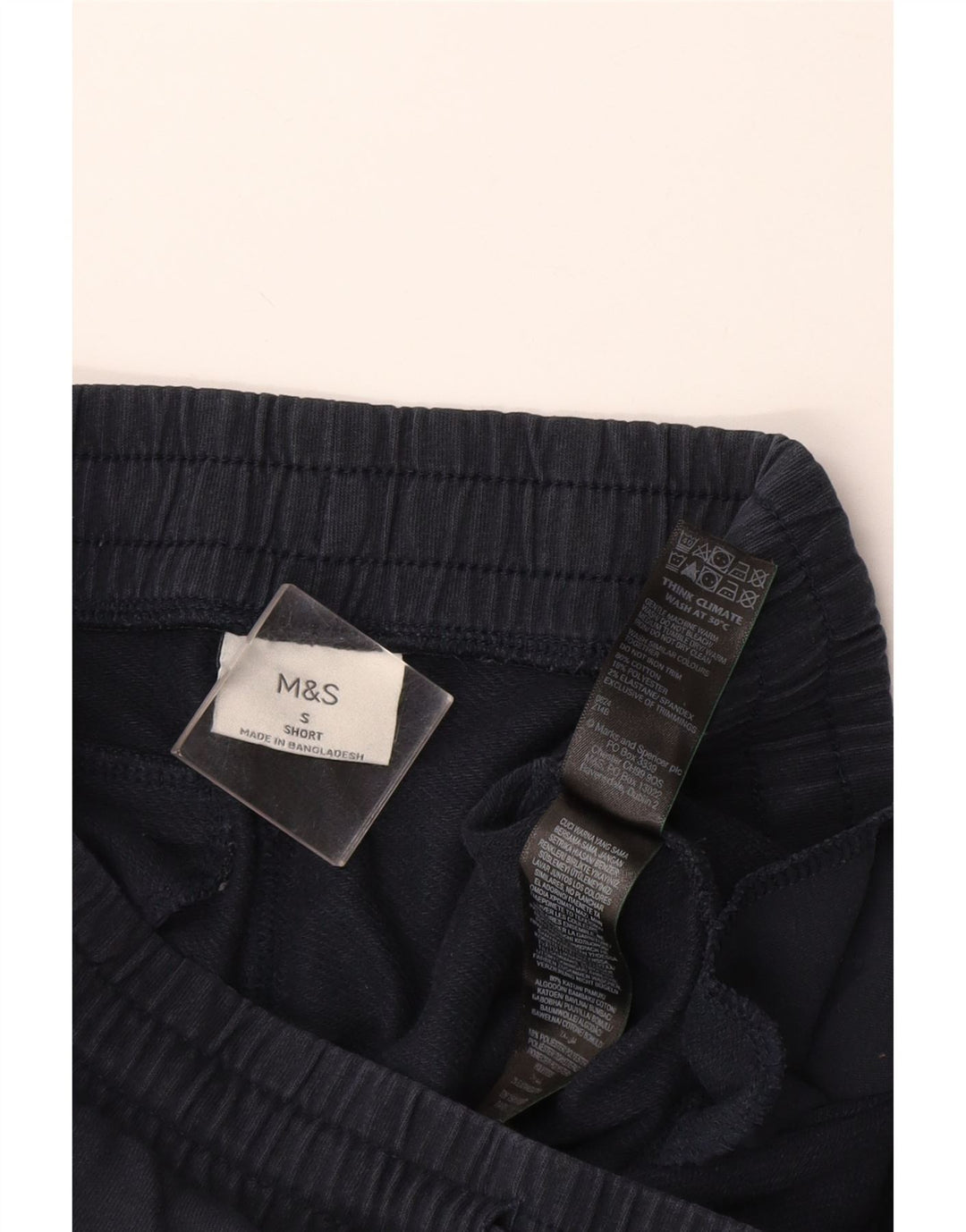 Marks & Spencer - Pantalones de chándal para hombre, talla pequeña, algodón azul marino