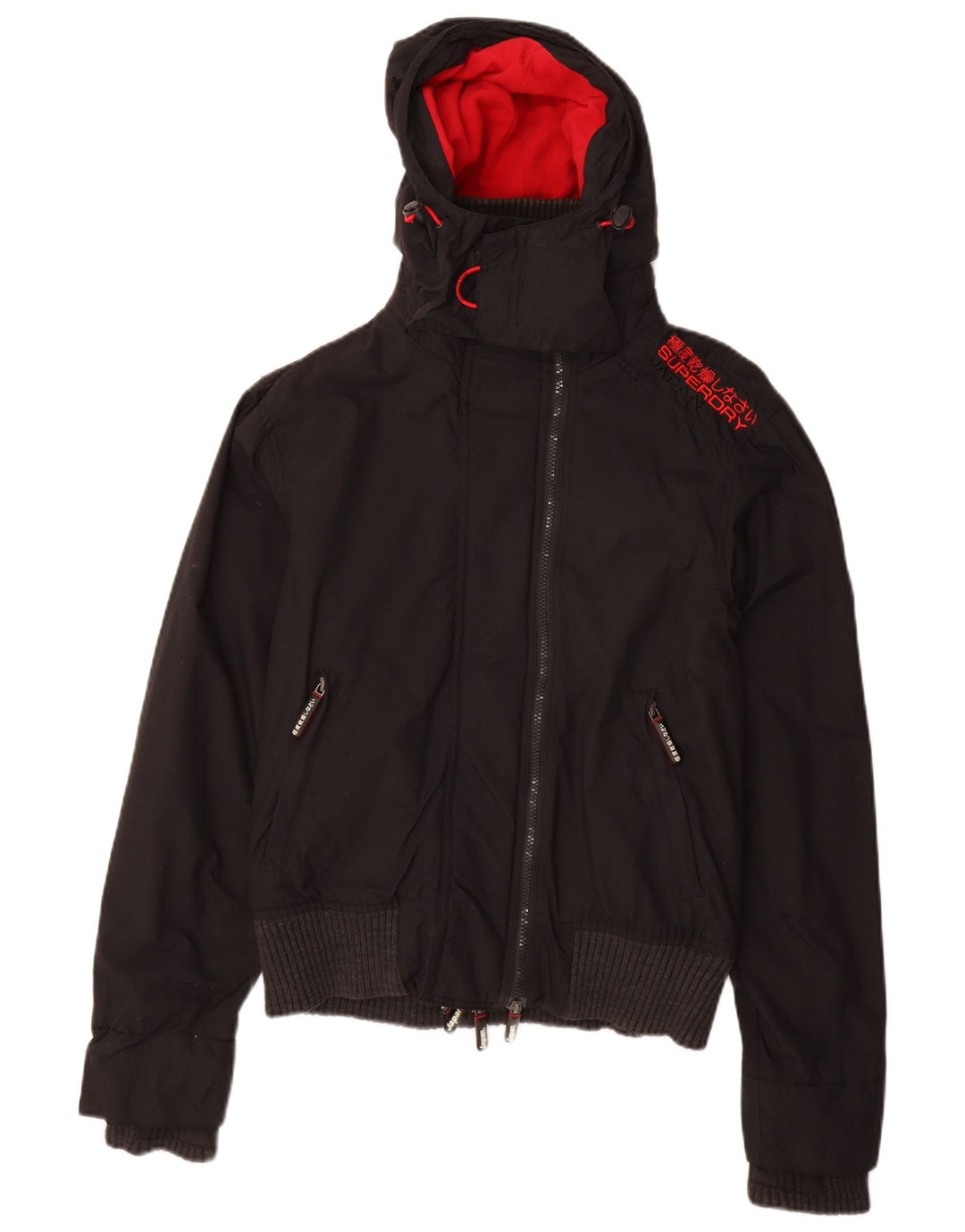 SUPERDRY Chaqueta cortavientos con capucha The Windbomber para mujer UK 40 Small Black
