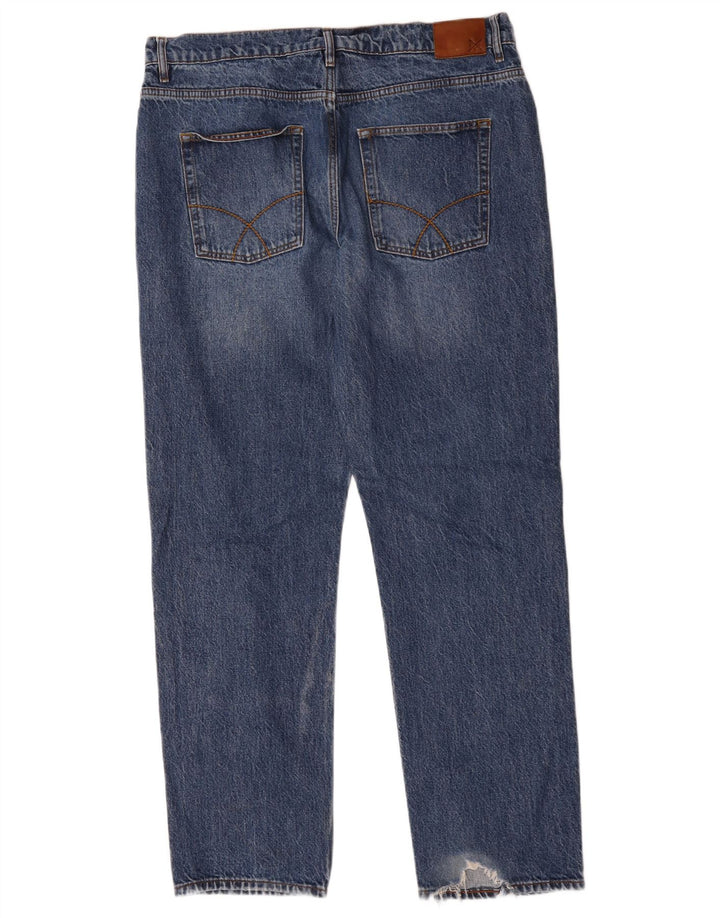 Crew Clothing Vaqueros rectos para hombre W36 L32 Azul