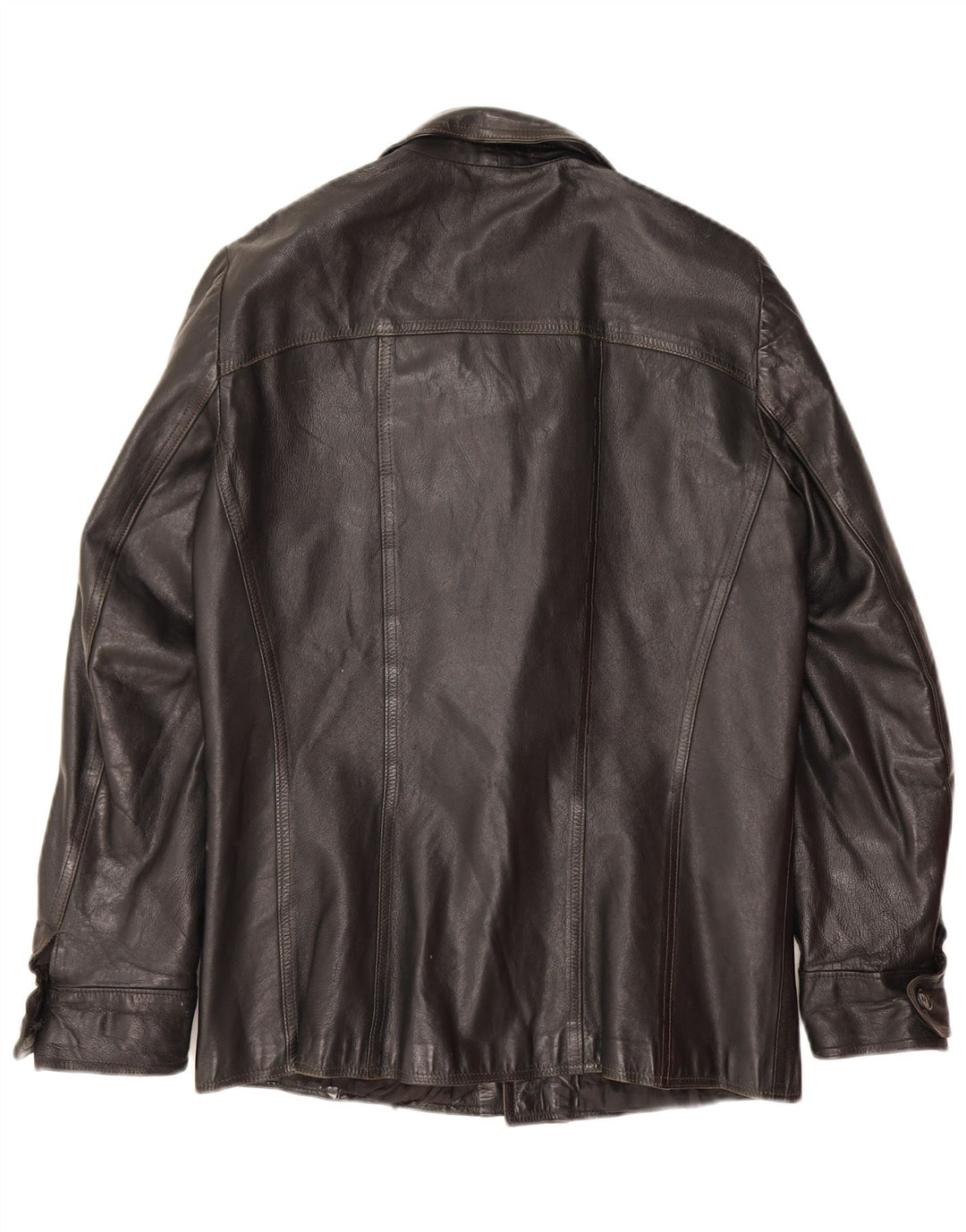 Vintage hombres chaqueta de cuero Reino Unido 36 pequeño negro