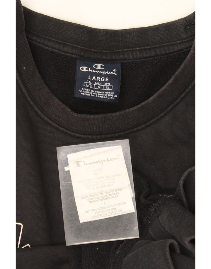 Champion Sudadera Gráfica para Hombre Jersey Grande De Algodón Negro