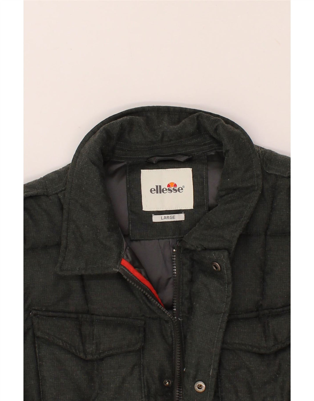 ELLESSE Womens Padded Jacket UK 16 Large Grey Vintage Ellesse and Second-Hand Ellesse from Messina Hembry 