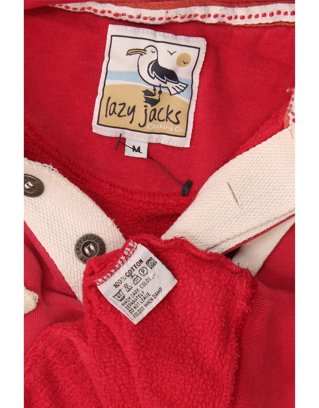 VINTAGE Jersey con capucha gráfica para hombre Algodón rojo medio