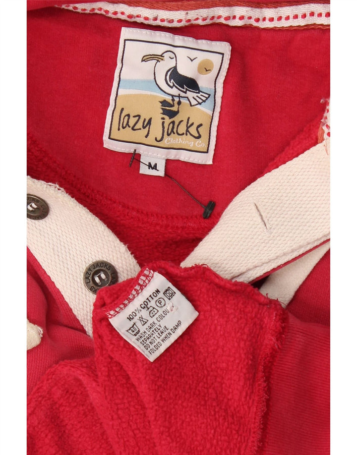 VINTAGE Jersey con capucha gráfica para hombre Algodón rojo medio