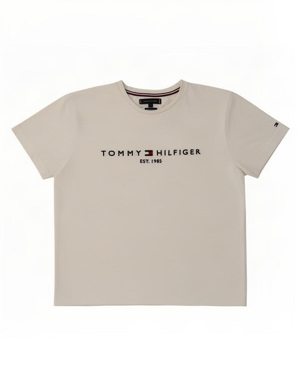 Tommy Hilfiger Camiseta gráfica para mujer Top UK 14 Medium White Cotton