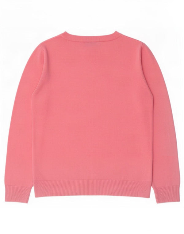 Marks & Spencer Womens Boat Neck Jumper Sweater UK 12 Medium Pink Acrylic