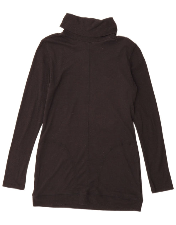 Marks & Spencer Suéter largo con cuello vuelto para mujer UK 40 Small Negro