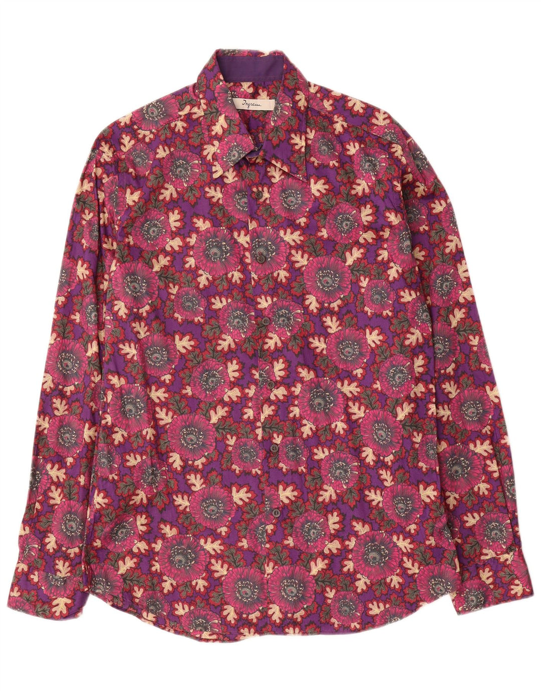 Camisa Ingram para hombre talla 41 16 algodón floral multicolor grande