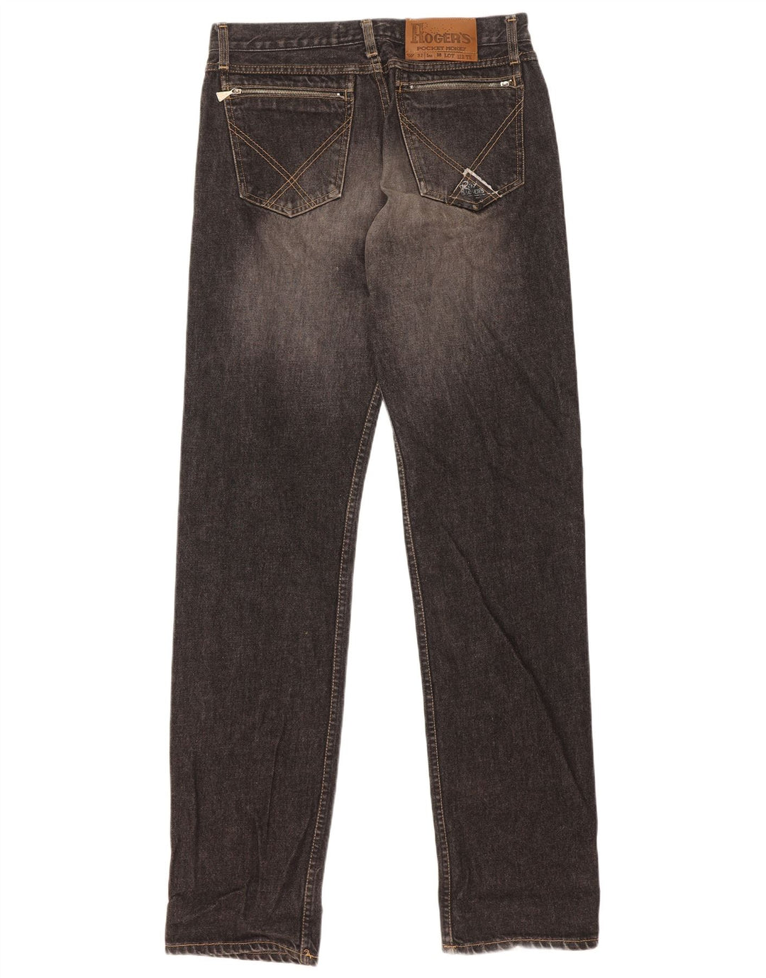 Roy Rogers Vaqueros rectos para hombre W32 L35 Algodón gris