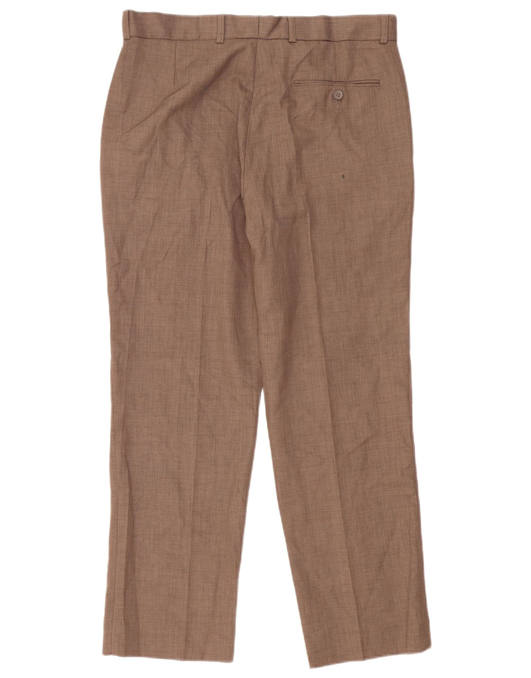 James Pringle Pantalón de traje recto para hombre W34 L29 Poliéster marrón