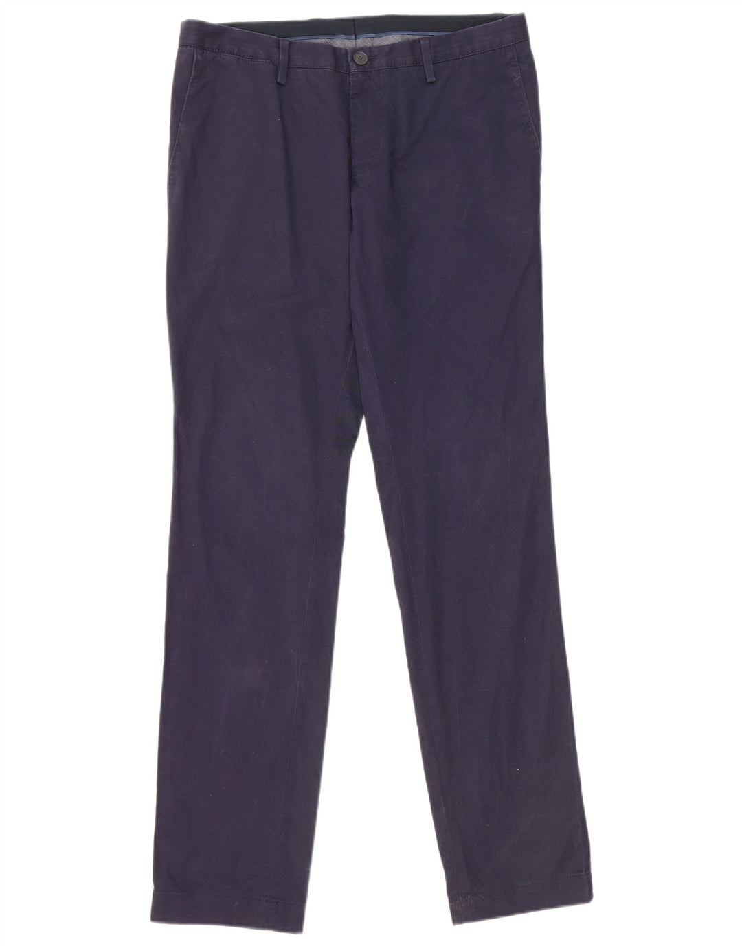 HUGO BOSS Pantalones chinos ajustados para hombre IT 46 Small W32 L32 Algodón azul marino