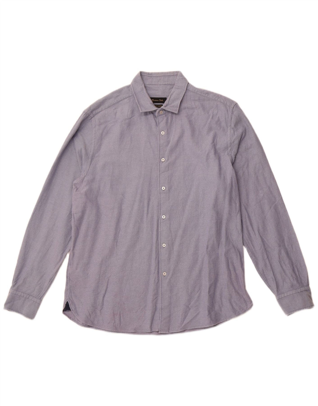 Camisa Massimo Dutti Hombre 2XL Azul Algodón