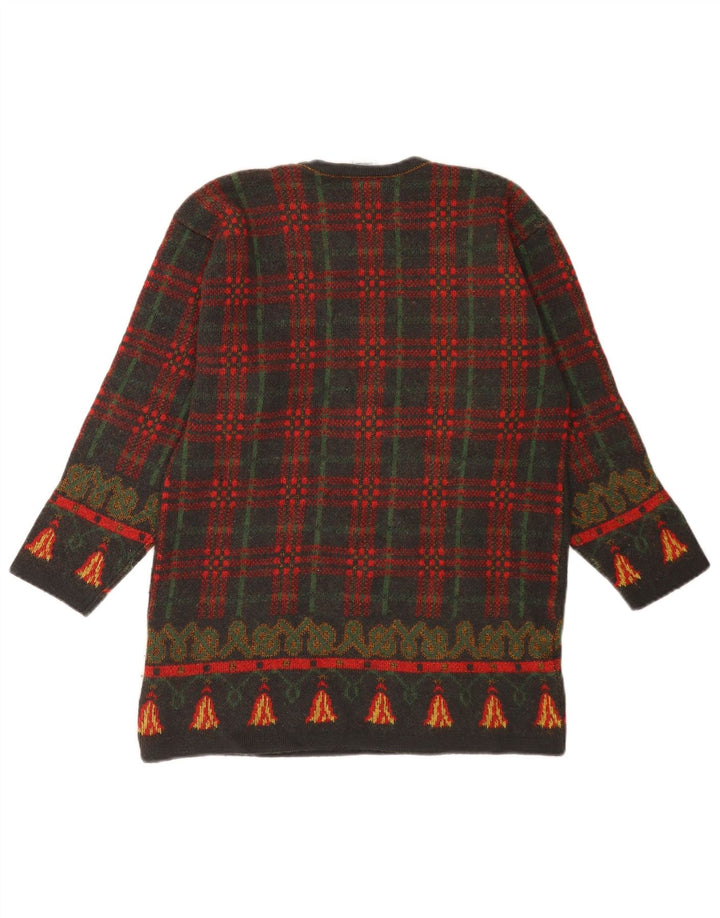 LE TRUC Suéter gráfico con cuello redondo para mujer IT 40 Small Grey Patchwork