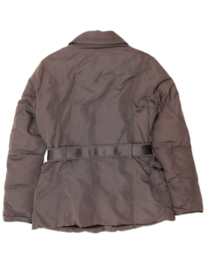 PEUTEREY Chaqueta acolchada con cinturón para mujer IT 46 Large Grey Polyamide Classic