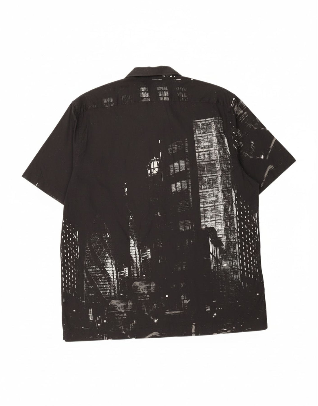 TED BAKER Mens Graphic Short Sleeve Shirt Size 4 Large Black Cotton