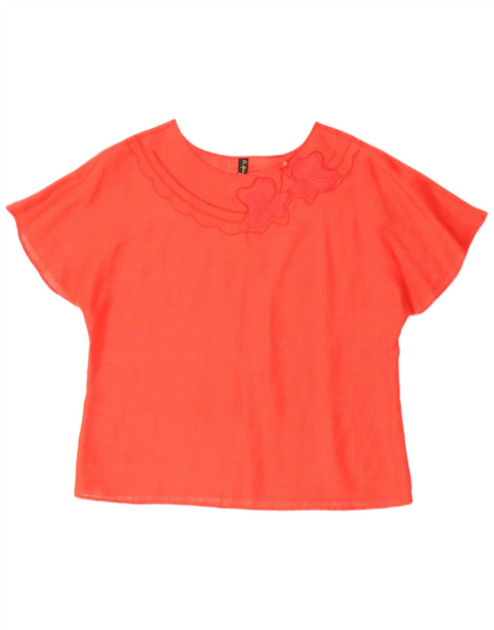 Mario Pucci Cecconi Blusa para Mujer Top IT 48 XL Lino Rojo