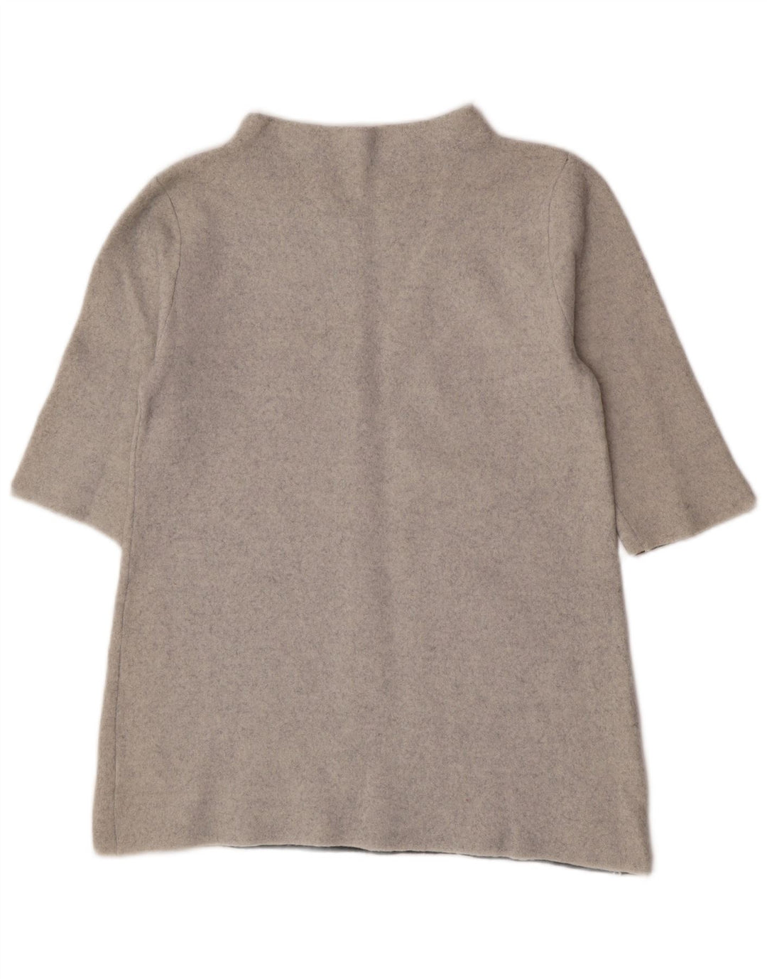 Toast Jersey de manga corta con cuello alto para mujer, talla 44, lana gris medio