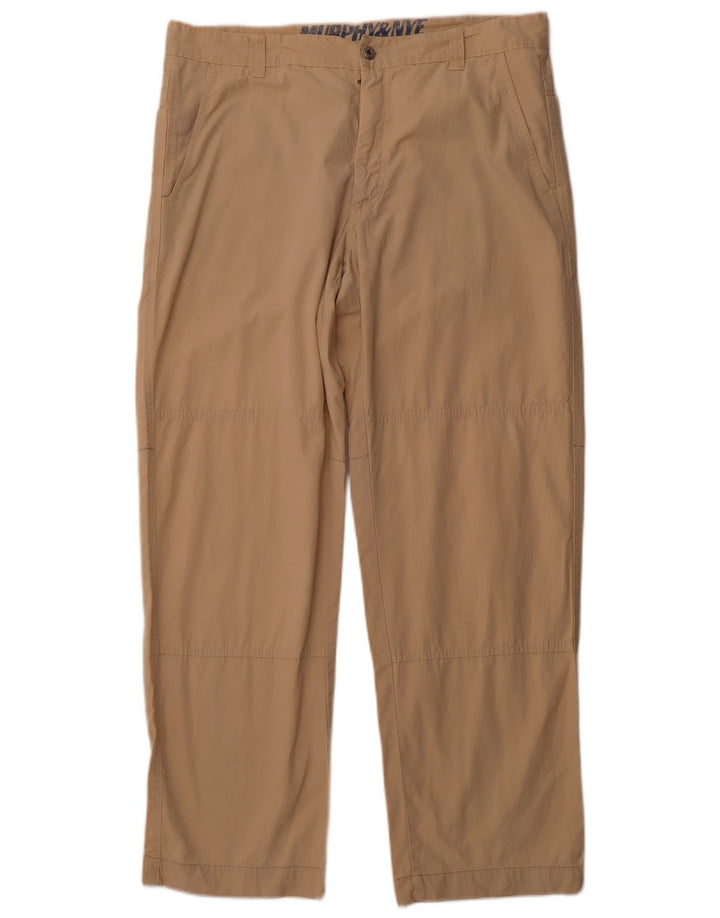 MURPHY & NYE Pantalón chino recto Sailwear para hombre W38 L31 Algodón beige