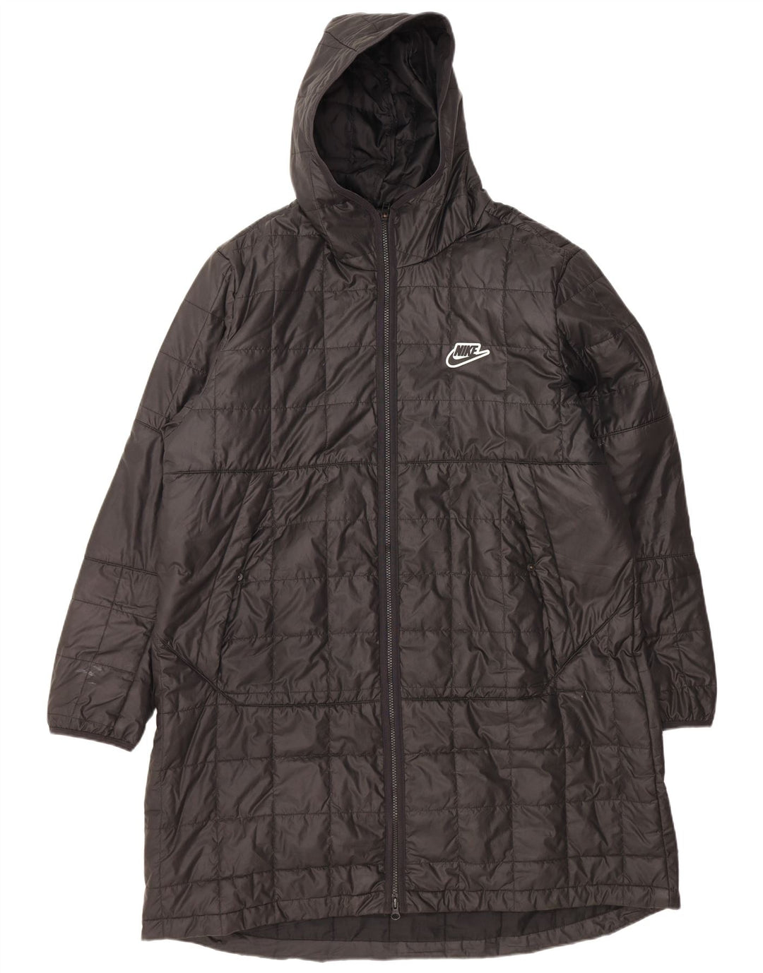 NIKE Abrigo acolchado con capucha para hombre ES 42 XL Poliéster negro