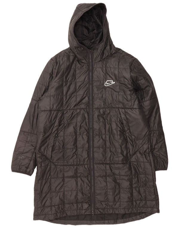 NIKE Abrigo acolchado con capucha para hombre ES 42 XL Poliéster negro