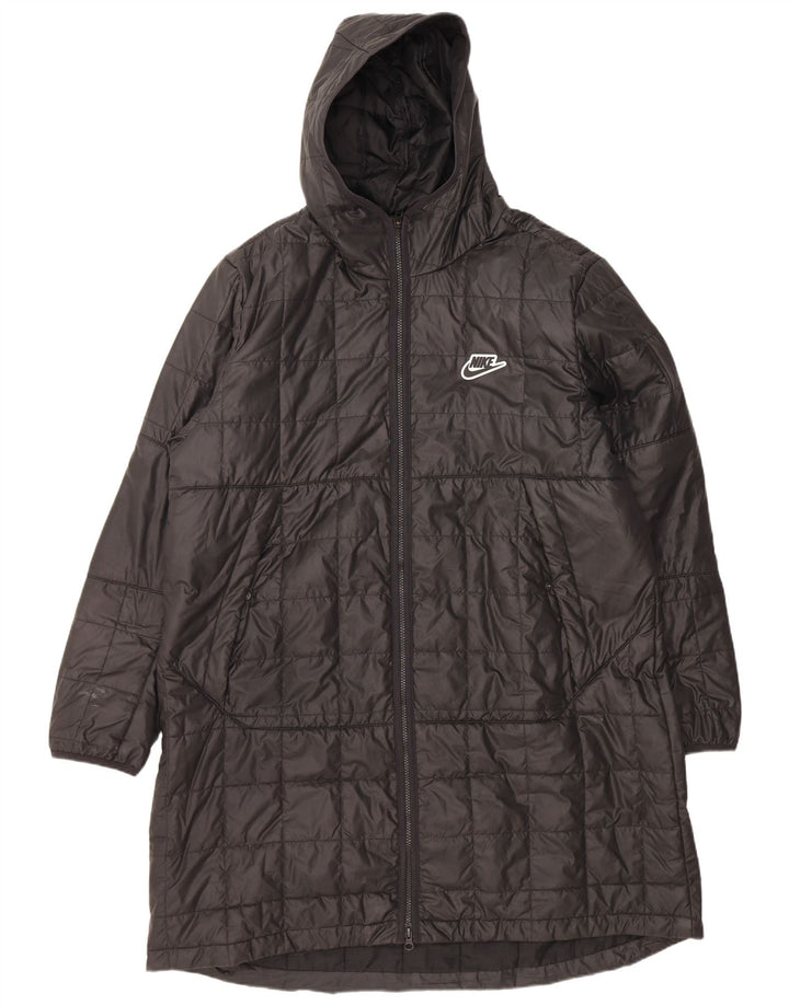 NIKE Abrigo acolchado con capucha para hombre ES 42 XL Poliéster negro