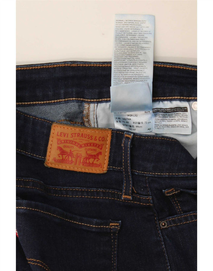 Levi's Mujer 712 Slim Jeans W29 L32 Algodón Azul Marino