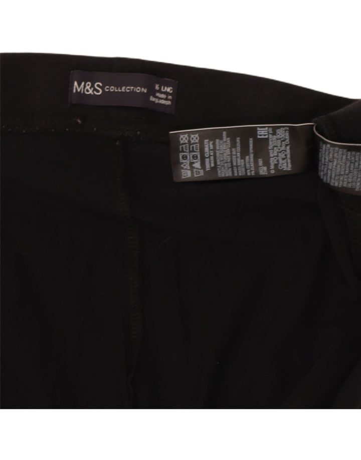 Marks & Spencer Leggings para mujer Reino Unido 46 Grande Algodón negro
