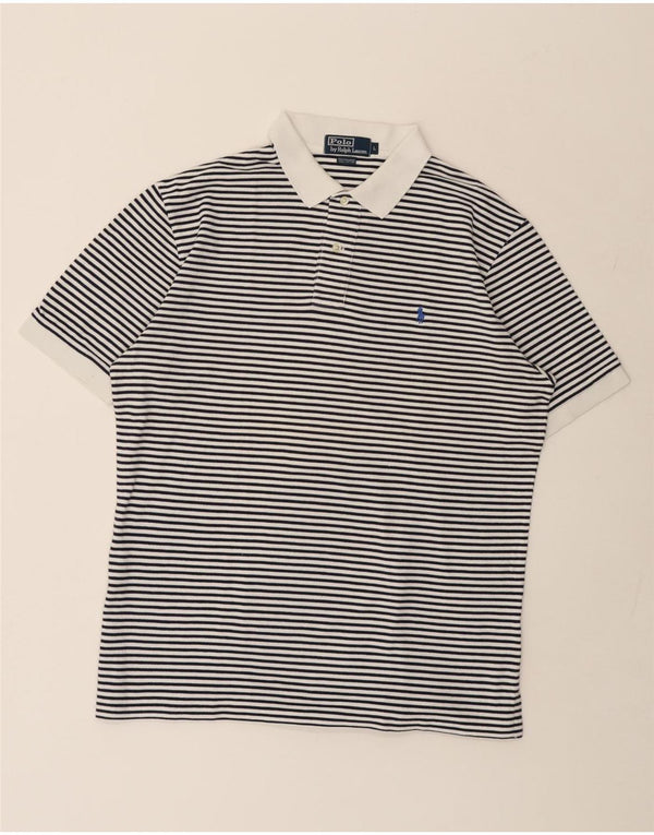 POLO RALPH LAUREN Polo para hombre de algodón a rayas blancas grandes